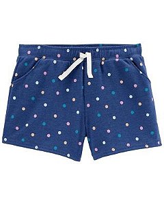 Shorts Menina Carters Azul com Bolinhas