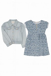 Conjunto Menina 2 Peças Nanette Lepore Vestido e Jaqueta Jeans