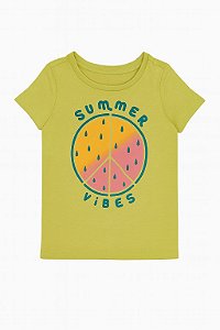 Camiseta Infantil Menina Oshkosh Manga Curta Verde - Summer