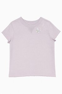 Camiseta Infantil Menina Oshkosh Moletinho Lilás Borboleta