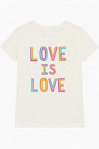 Camiseta Infantil Menina Oshkosh Manga Curta Branca Love is Love