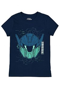 Camiseta Infantil Menino Oshkosh Manga Curta Azul Transformers
