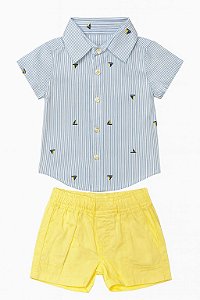 Conjunto Infantil Menino Carters 2 Peças Camisa Listras Barco
