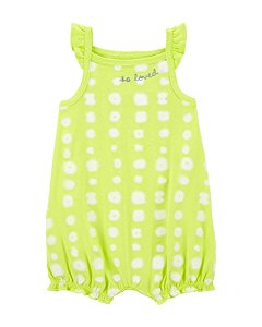 Romper Infantil Menina Carters Alça Neon So Loved