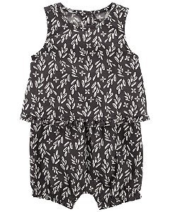Romper Infantil Menina Carters Chumbo Flores