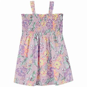 Vestido Infantil Menina Oshkosh Lilás com Flores