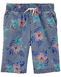 Bermuda Infantil Menino Oshkosk Azul Floral