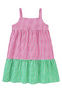 Bata Infantil Menina Crown e Ivy Xadrez Verde e Rosa