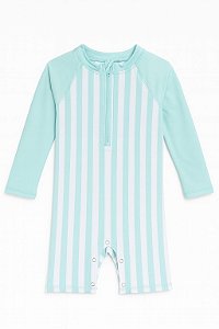 Macacão Infantil Wonder Nation Menino - Praia - Azul Listras - Proteção Solar