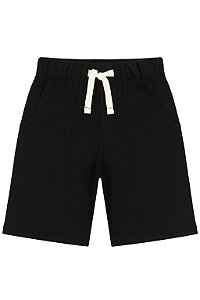 Bermuda Infantil Menino Carters Preta Cordão Branco