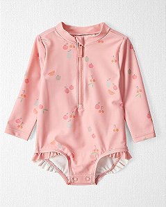 Maiô Infantil Little Planet - Rosê Frutas - Orgânico - Praia