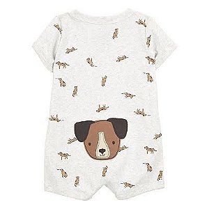 Romper Infantil Menino Carters Cinza Cachorro