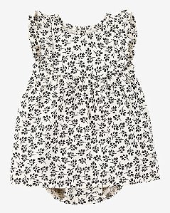 Romper Vestido Infantil Menina Carters Bege Folhas