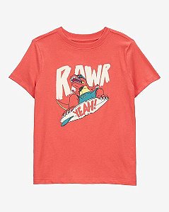 Camiseta Infantil Menino Carters Laranja Dino Rawr