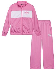 Conjunto Infantil Menina Puma 2 Peças Jaqueta e Legging Rosa Dry Fit
