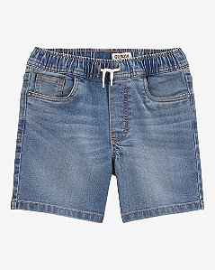 Bermuda Infantil Menino Oshkosh Jeans Cordão Branco