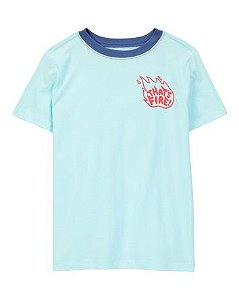 Camiseta Infantil Menino Carters Azul Claro That's Fire
