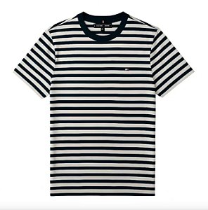 Camiseta Infantil Menino Tommy Hilfiger Manga Curta Listrada