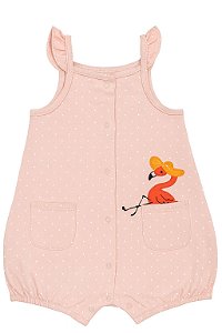 Romper Infantil Menina Carters Rosê Flamingo