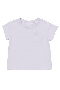 Camiseta Infantil Menina Carters Lilás Manga Curta Bolso