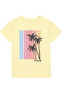 Camiseta Infantil Menina Hurley Amarela Coqueiro