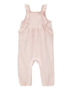 Macacão Infantil Menina Carters Rosa Canelado Alça