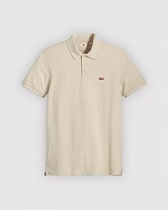 Camiseta Polo Infantil Menino Levis Bege Gola Polo
