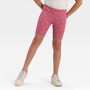 Shorts Infantil Menina Cat & Jack Bordô Flores