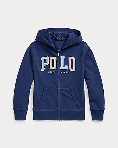 Jaqueta Infantil Polo Ralph Lauren Azul Marinho Logo Tons Claros