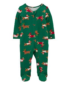 Macacão Infantil Carters Verde Natal