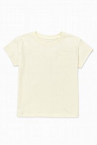 Camiseta Básica Infantil Menina Carters Off White com Bolso