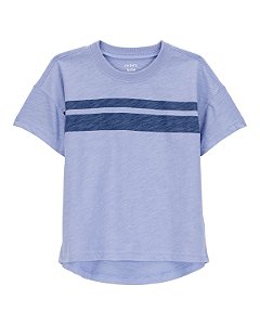 Camiseta Infantil Menino Carters Azul Listras