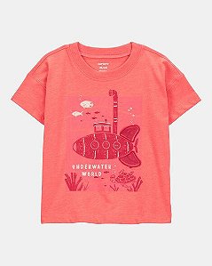 Camiseta Infantil Menino Carters Laranja Submarino