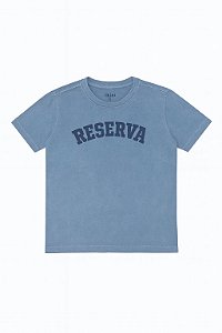 Camiseta Infantil Menino Reserva Azul Manga Curta Logo Central