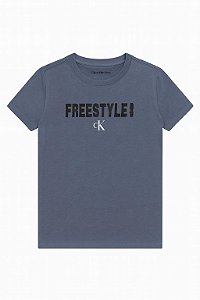 Camiseta Infantil Menino Calvin Klein Azul Marinho Freestyle