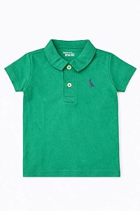 Camiseta Infantil Menino Reserva Gola Polo Verde Bordado