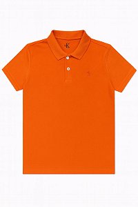 Camiseta Infantil Menino Reserva Gola Polo Laranja