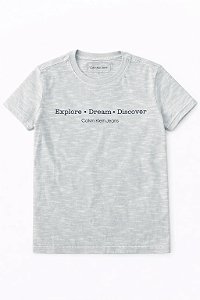 Camiseta Infantil Menino Calvin Klein Manga Curta Verde Explore