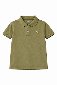 Camiseta Infantil Menino Reserva Gola Polo Verde com Bordado