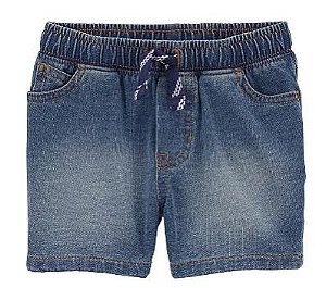 Bermuda Infantil Menino Carters Jeans Cordão Azul Listras