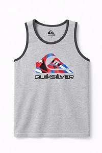 Regata Infantil Menino Quiksilver Cinza Algodão