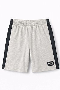 Bermuda Infantil Menino Reebok Cinza Lateral Preto