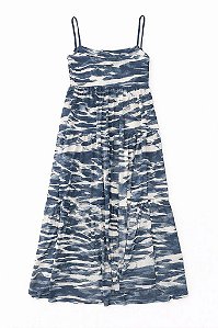 VESTIDO INFANTIL CALVIN KLEIN MIDI ESTAMPA AQUARELADA TULE