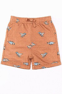 BERMUDA INFANTIL MENINO PEKKLE CARAMELO DINOSSAURO