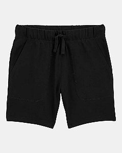 BERMUDA INFANTIL MENINO CARTERS PRETA CORDÃO PRETO ALGODÃO
