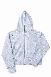 JAQUETA INFANTIL MENINA YOGALICIOUS AZUL COM GORRO