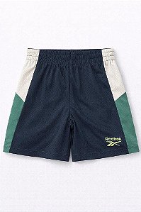 BERMUDA INFANTIL MENINO REEBOK DRY FIT AZUL MARINHO COM VERDE