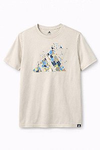 CAMISETA INFANTIL MENINO ADIDAS DRY FIT BEGE