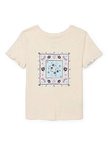 CAMISETA INFANTIL MENINA WONDER NATION OFF WHITE GATOS