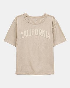 CAMISETA INFANTIL MENINO MANGA CURTA CARTERS BEGE CALIFÓRNIA